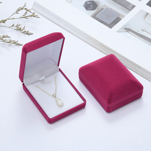 Wholesale high-end velvet pendant jewelry box, plush velvet earring