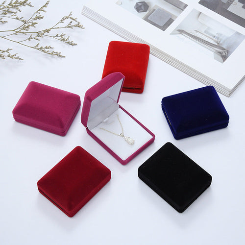Wholesale high-end velvet pendant jewelry box, plush velvet earring