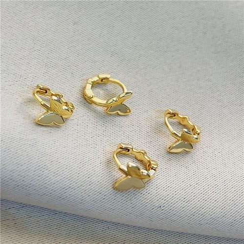 Butterfly Ear Buckle Earrings Women's S925 Silver Niche Design