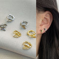 Butterfly Ear Buckle Earrings Women's S925 Silver Niche Design